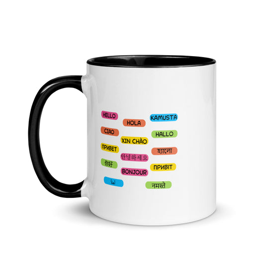 Multilingual Word Wall Mug with Color Inside