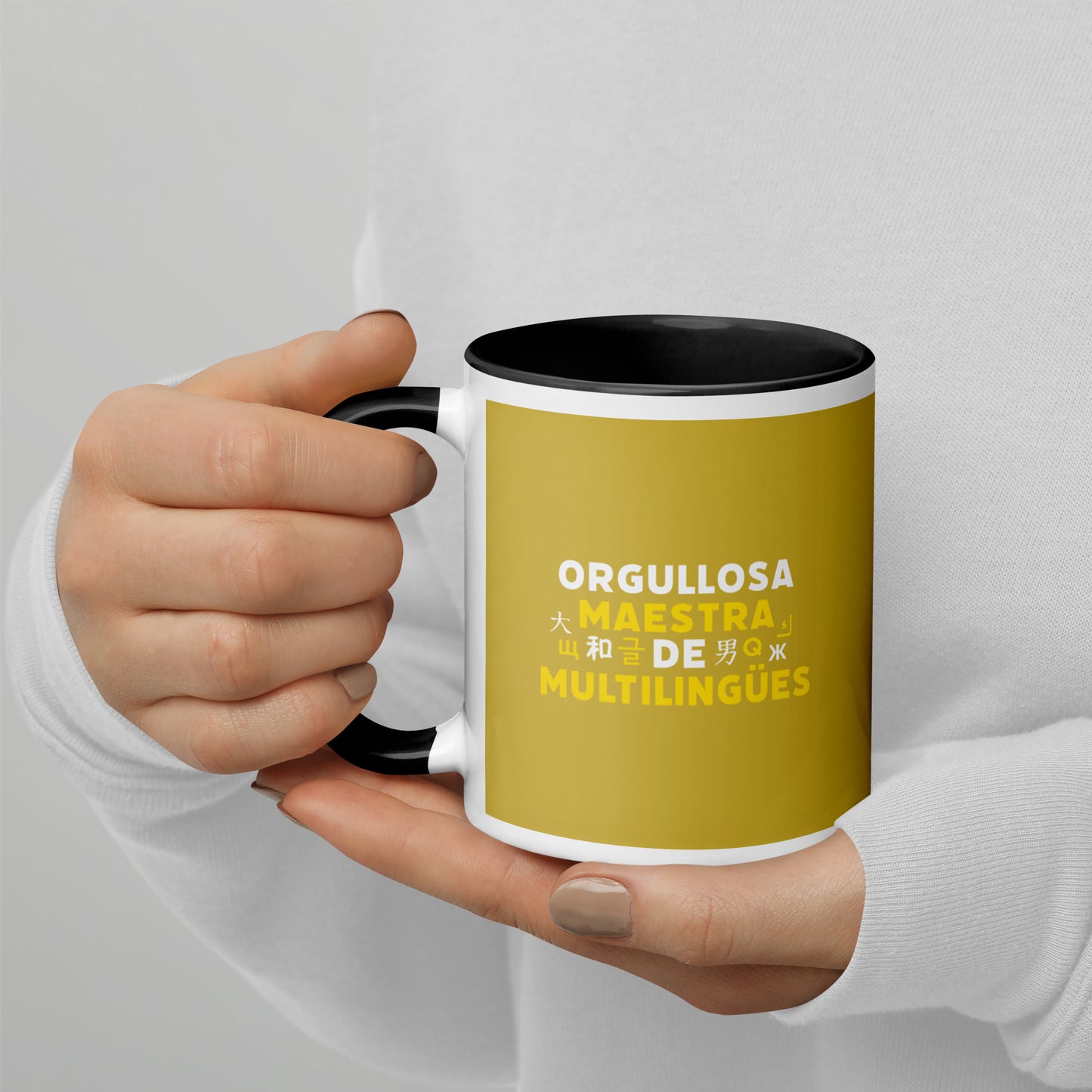 Multilingual Teacher Mug with Color Inside (Spanish).