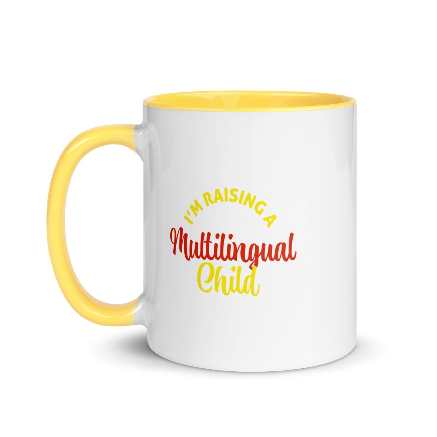 Raising Multilingual Mug with Color Inside.