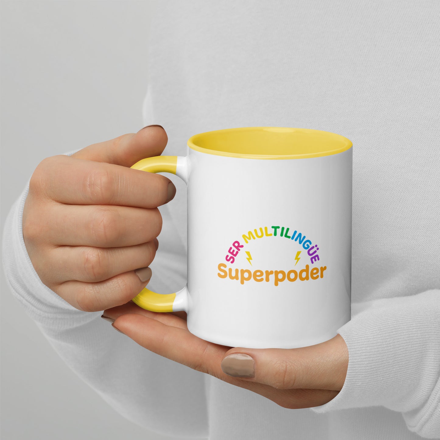 Superpoder  Mug with Color Inside