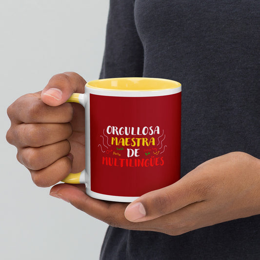 Orgullosa Maestra De Multilingues Mug with Color Inside