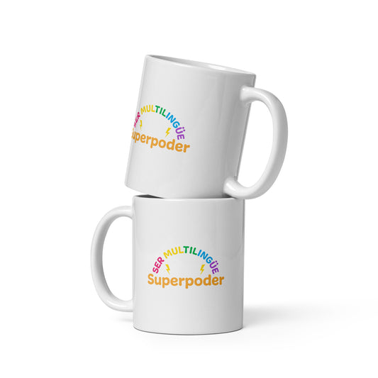 Superpoder White mug.