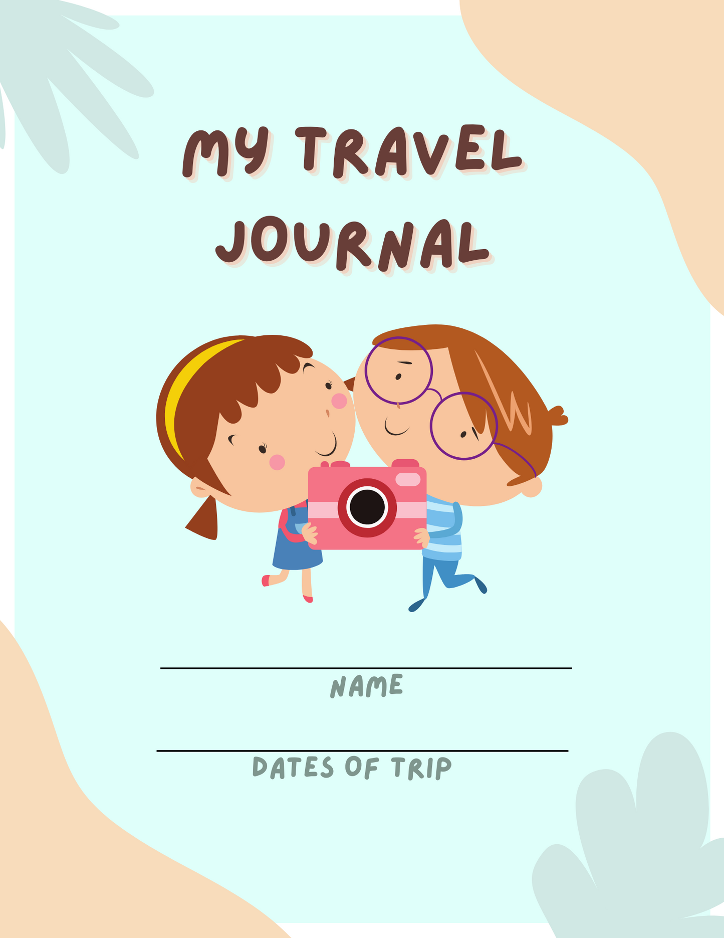 Kids’ Travel Journal with Prompts (Printable)