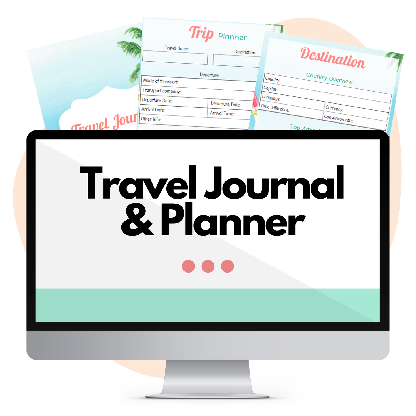 Diario de viaje y planificador (imprimible)