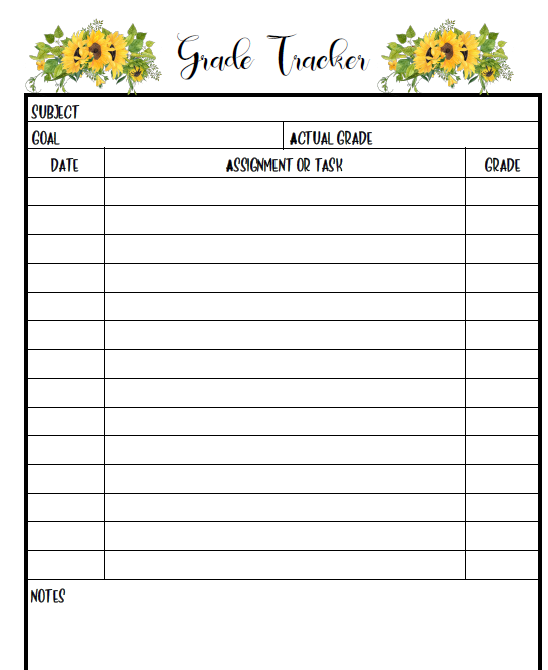 Student Planner (Digital Undated )