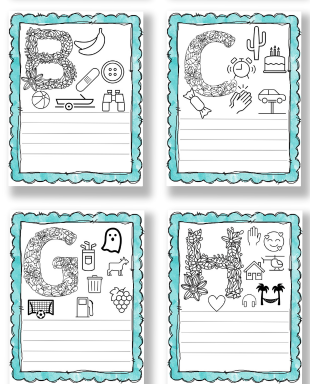 ABC Coloring Pages & Name Game for Kids (Printable)