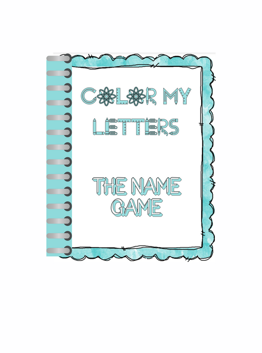 Juego de nombres y páginas para colorear ABC para niños (imprimible)