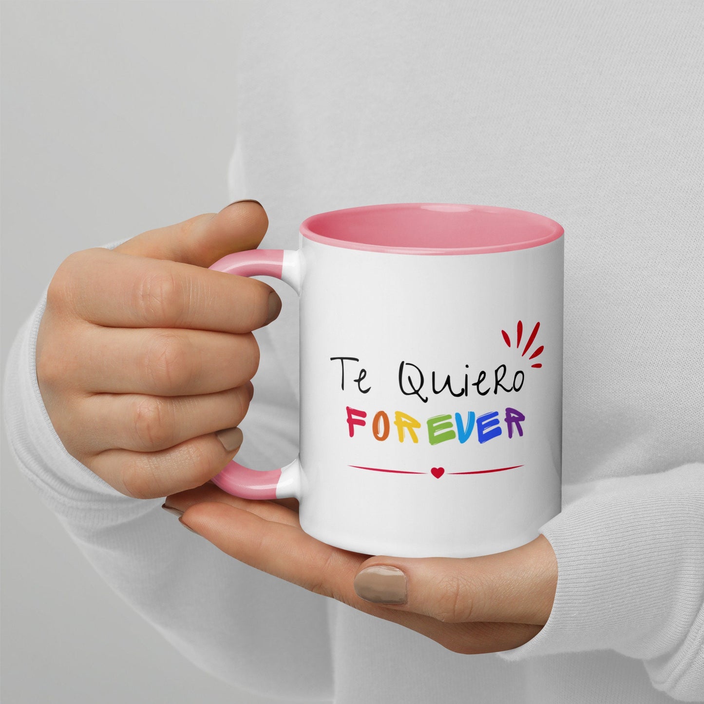 Te Quiero Forever Mug with Color Inside