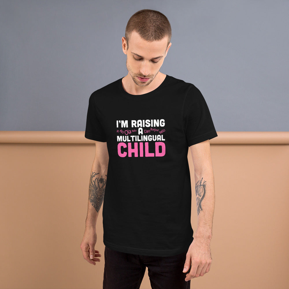 Camiseta Raising Multilingual Child.