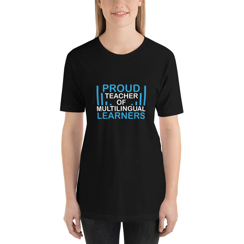 Camiseta multilingüe para profesores y alumnos.