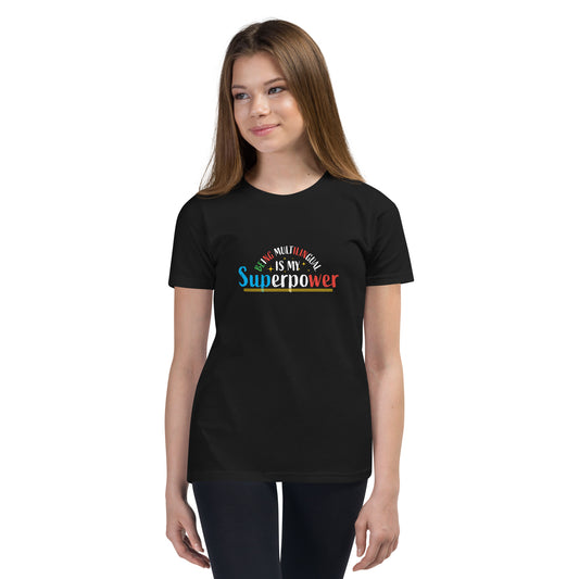 Multilingual Superpower Youth Short Sleeve T-Shirt